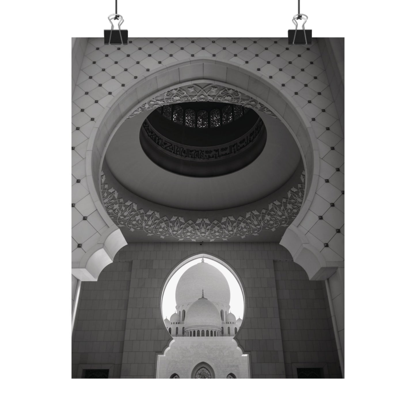 Elegant Poster of Grand Mosque of Abu Dhabi