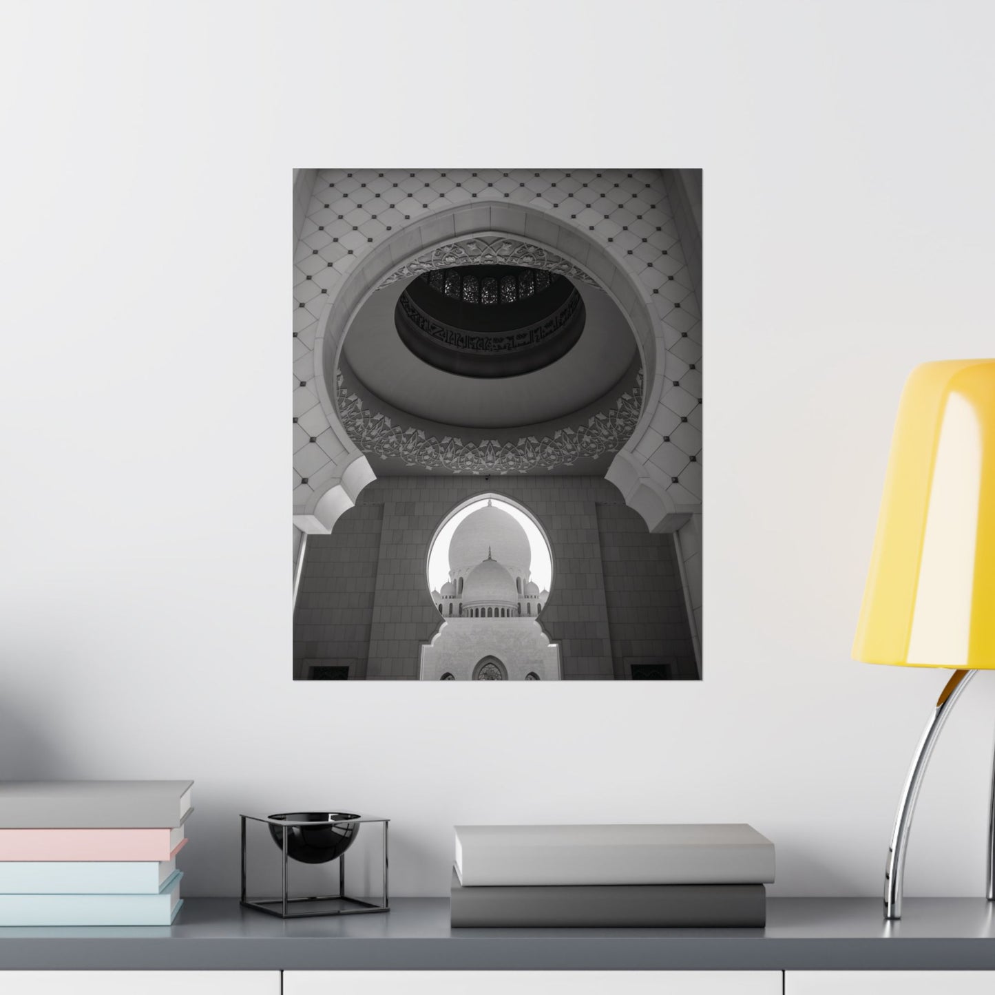 Elegant Poster of Grand Mosque of Abu Dhabi