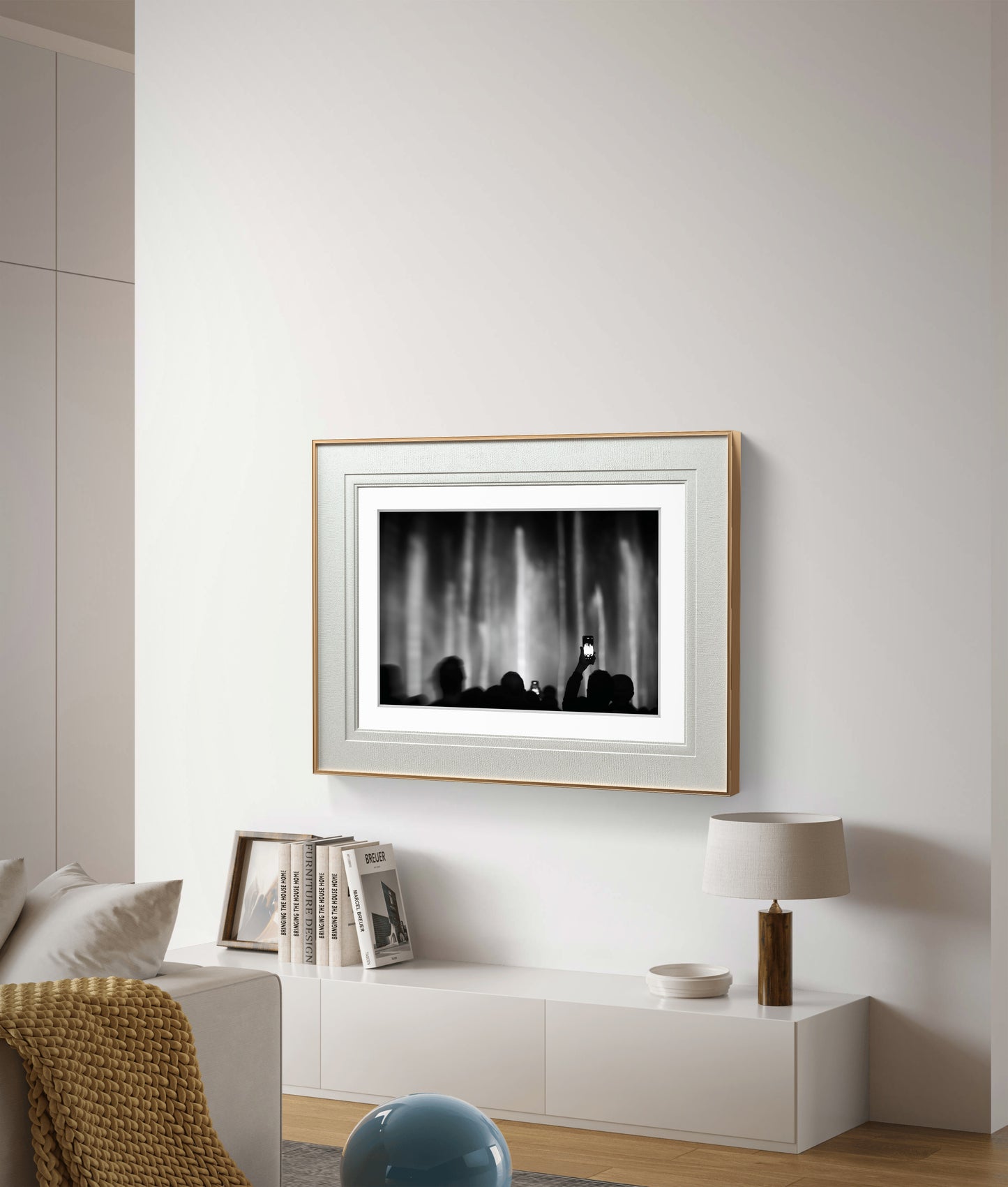 Dubai dancing fountain - Black & White Fine Art Download