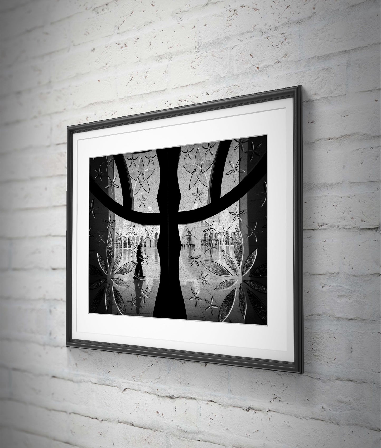 Veiled - Grand Mosque, Black & White Fine Art Download