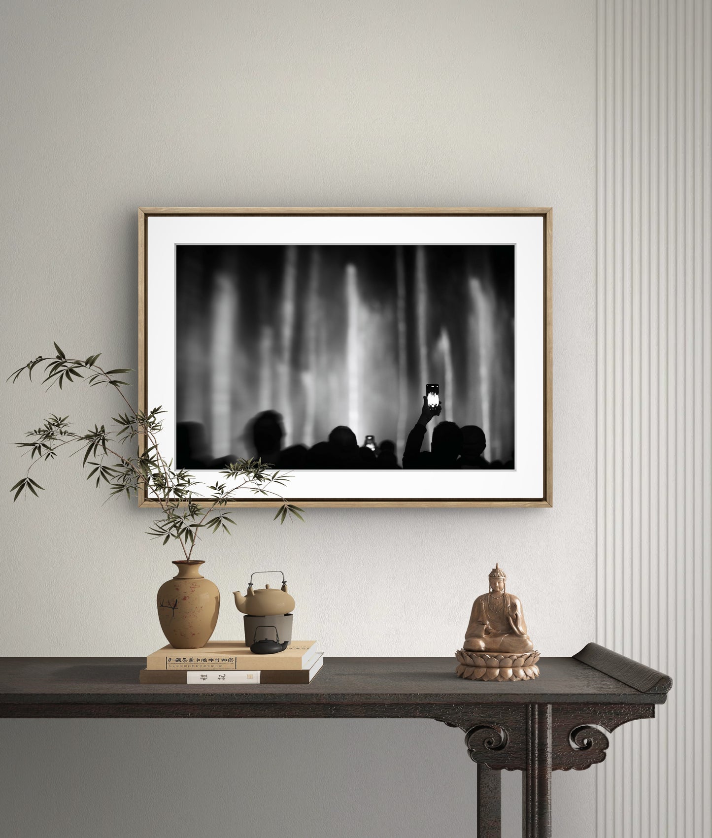 Dubai dancing fountain - Black & White Fine Art Download
