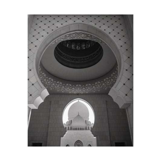 Elegant Poster of Grand Mosque of Abu Dhabi