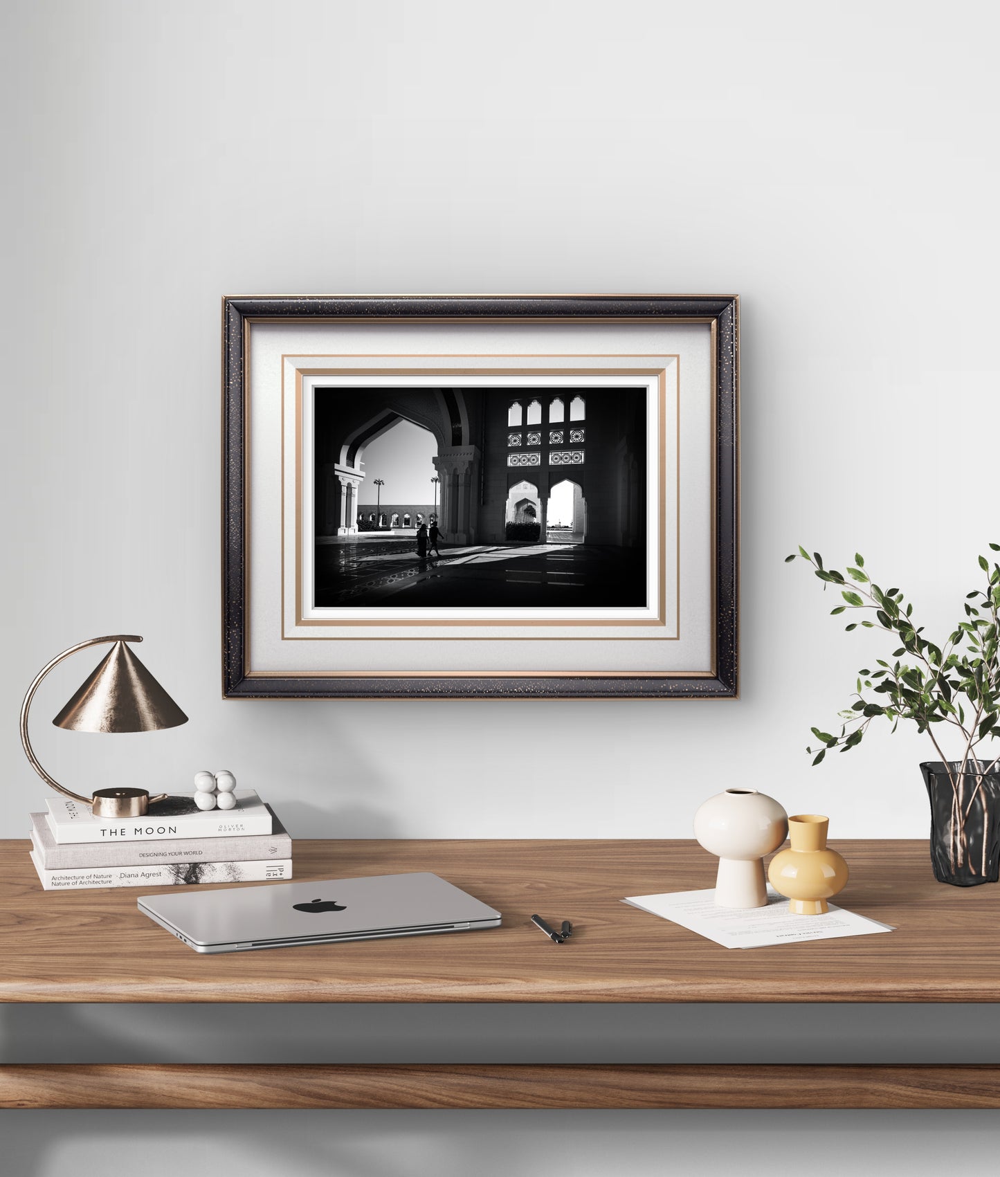 Majestic -  Qasr Al Watan, Black & White Fine Art Download