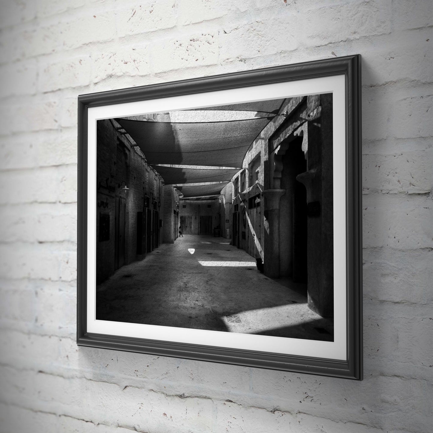 Cultural trip - Al Seef Street, Black & White Fine Art Download