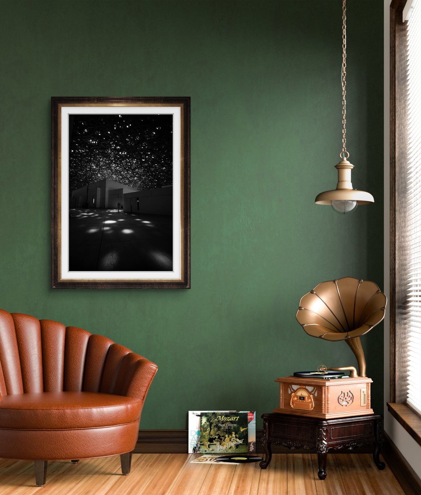 Raining light - Louvre, Black & White Fine Art Download