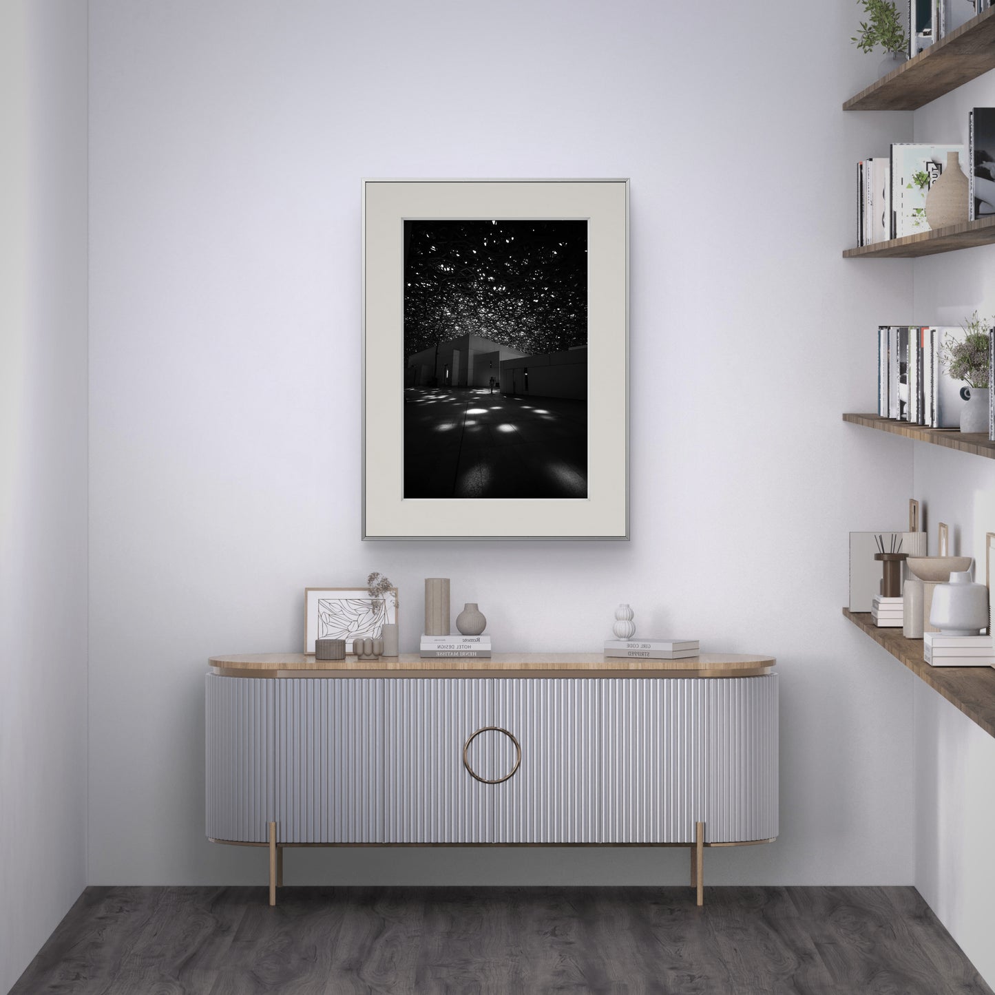 Raining light - Louvre, Black & White Fine Art Download