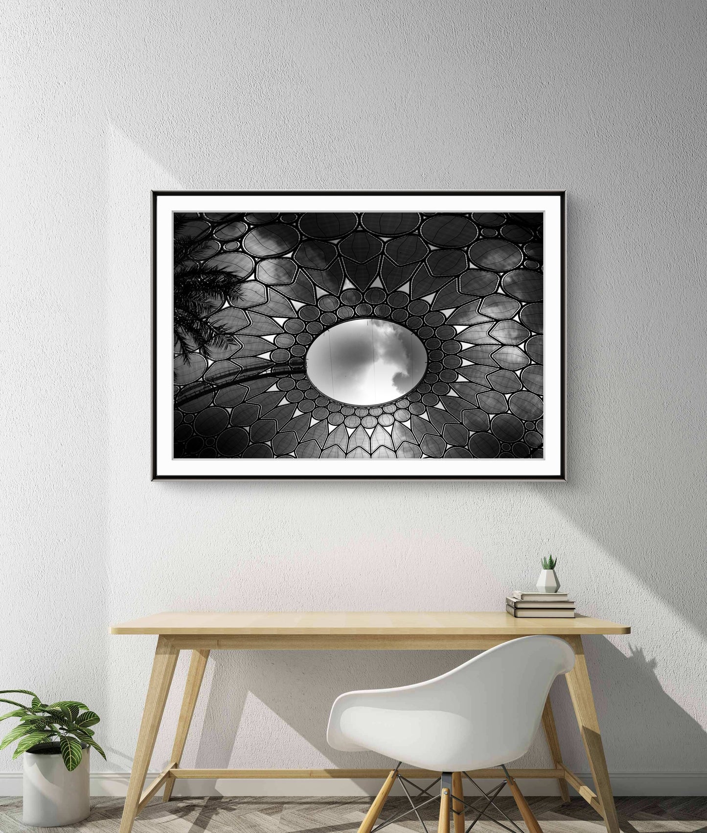 The dome - Al Wasl Plaza, Expo City, Black & White Fine Art Download