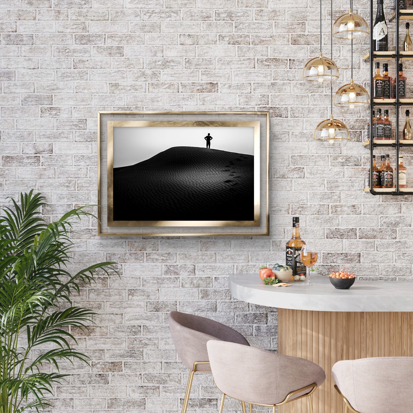 Top of the world - Dubai desert, Black & White Fine Art Download