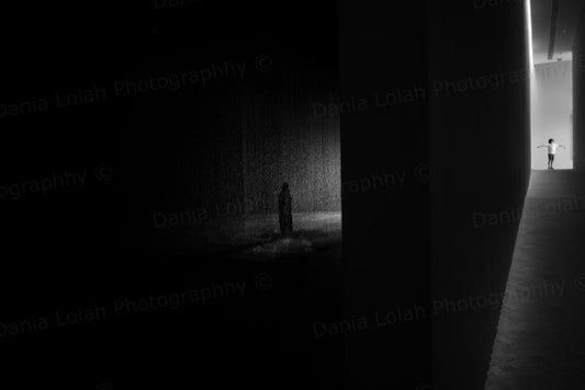 Rain Room - Sharjah, Black & White Fine Art Download