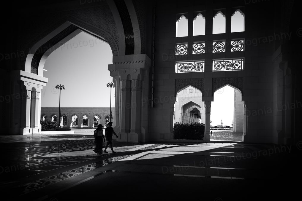 Majestic -  Qasr Al Watan, Black & White Fine Art Download