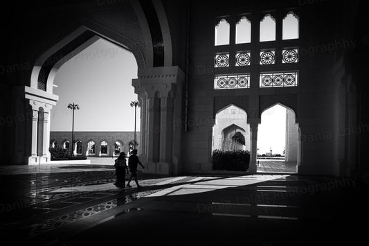 Majestic -  Qasr Al Watan, Black & White Fine Art Download