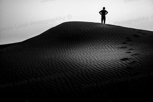 Top of the world - Dubai desert, Black & White Fine Art Download