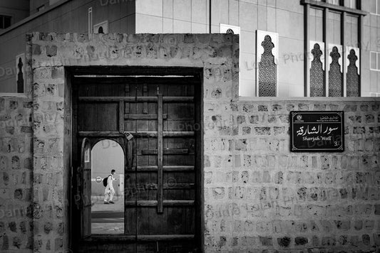 Old Sharjah Wall – Black & White Fine Art Download